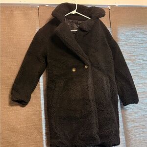 Cozy Black Teddy Jacket for Women